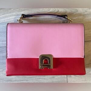 Zara Pink & Red Too Handle Bag